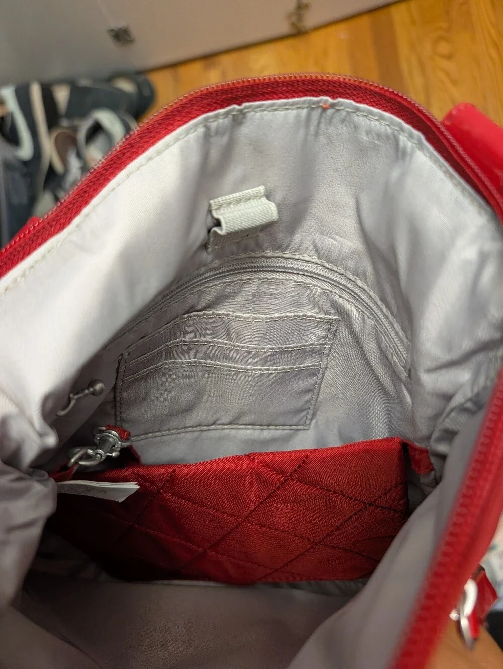 Baggallini Quilted Red Crossbody Bag W/Wallet NWT